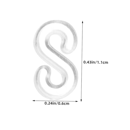 Angoily 2000 Stück Transparente S Clips für Loom Bänder Kunststoffverbinder für Armbandherstellung Vielseitiges Webwerkzeug für DIY Schmuck Nachfüllset für Schule Familie und Reisen von Angoily