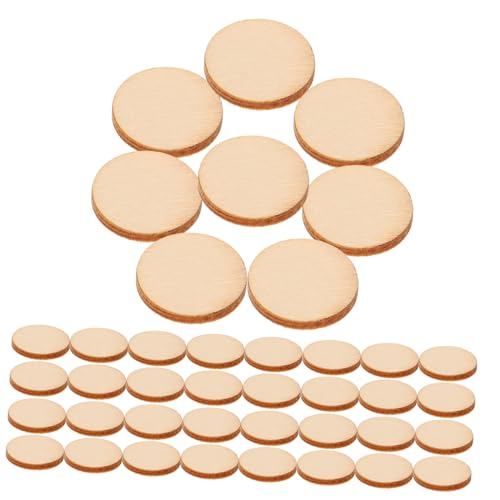 Angoily 200Stücke DIY Holzscheiben Rund Blanko Unfertige Holzstücke für Bastelarbeiten und Dekoration für Malen und Schreiben für Kreative Projekte und von Angoily