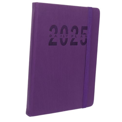 Angoily 2025 Zeitplanbuch bürobedarf nachfüllbares notizbuch Tagebuch wöchentlicher Monatsplaner dünnes Bindemittel Planer monatlich Tagesplaner Notizblock Terminplaner machen Pu Violett von Angoily