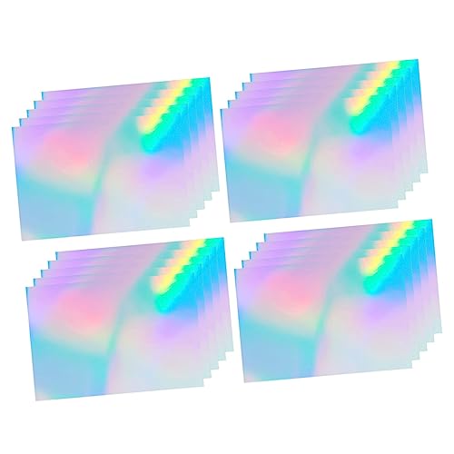 Angoily 20Blätter Holografische Aufkleber Selbstklebend für DIY Tassen Fenster und Kreative Projekte für Vielseitige Anwendungen von Angoily