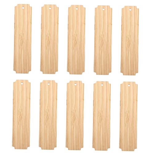 Angoily 20Stücke DIY Lesezeichen Holz Bastel Lesezeichen Unbemalte Blanko Tags für Kreative DIY Projekte für Dekoration und zu Weihnachten und Geburtstagsfeiern von Angoily
