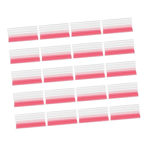 Angoily 20Stücke Preisschildhalter aus Transparente Preisschilder für Regale für Werbung und Menükarten Vielseitig Einsetzbar Geschäften und Supermärkten mit Haftendem von Angoily