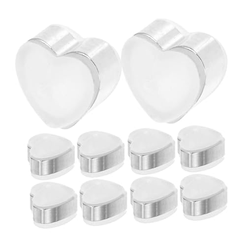 Angoily 20Stücke Silikon Ohrringverschlüsse Herzförmige Ohrstopper Für Ohrstecker Und Creolen Sichere Ohrring Rückseiten Weich Für Altersbereich von Angoily