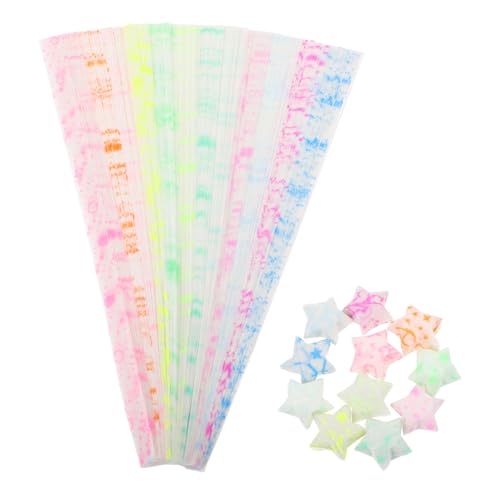 Angoily 210 Stück Leuchtende Origami Sternstreifen Zum Basteln Farbige Glitzersterne Origami Zubehör Sterne Quilling Material Scrapbook Dekorationen Für Das Klassenzimmer Zum von Angoily