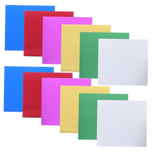 Angoily 224 Blatt Metallic Origami Papier Farbige Spiegelnde Aluminiumfolie Bastelkarton Reißfest Leicht für Scrapbooking Kartenherstellung Bastelprojekte Farben von Angoily