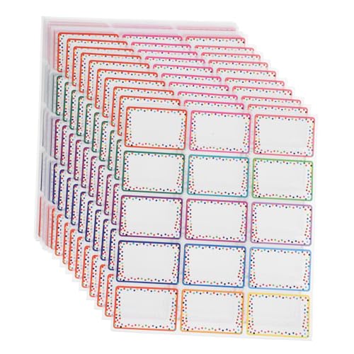 Angoily 23 Blatt Aufkleber für Namensschilder Nennen Sie Label -Aufkleber Namensschilds Etiketten für Namensschilder bunte Namensschilder Aufkleber aus synthetischem Papier von Angoily