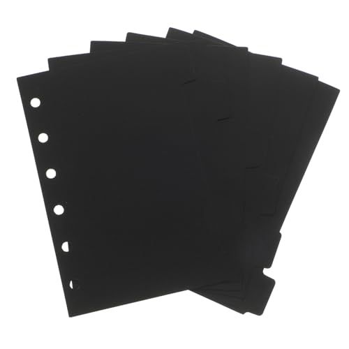 Angoily 24 Blatt Trennblätter mit Langlebige Ordner Teiler mit Laschen Vielseitige Innenseiten für Ringbuch Notizbücher Büro und Schule Schwarz Teilig von Angoily