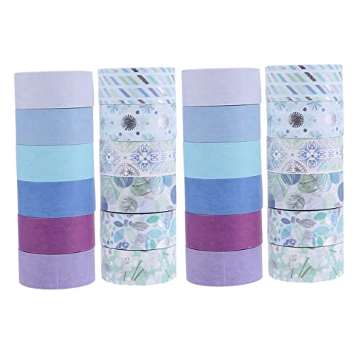 Angoily 24 Rollen Washi Tape Set Dekoratives Klebeband für DIY Handwerk Journaling und Scrapbooking mit Klaren Designs und Leuchtenden Farben Einfach zu Verwenden und Vielseitig von Angoily