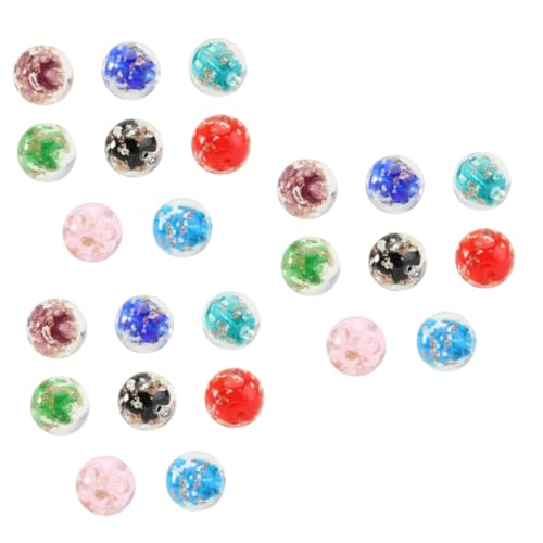 Angoily 24 Stck. Teiliges Diy Nachtlicht mit Leuchtenden Glasperlen Schmuckzubehör für Armbänder und Rot Blau Grün Schwarz Lila See Blau von Angoily