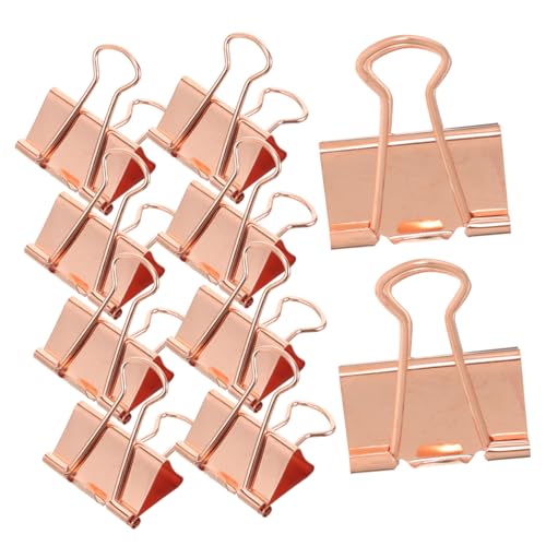 Angoily 24 Stück Büroklammern Roségold Multifunktionale Papierbinder für Schule Zuhause und Bürobedarf mit Starkem Halt und Buntem Design von Angoily