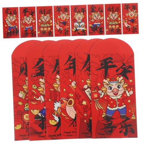 Angoily 24 Stück Chinesische Rote Umschläge Traditionelle Geldgeschenke für Neue Jahr Große Yuan Umschläge für Frühlingsfest Hochzeiten und von Angoily