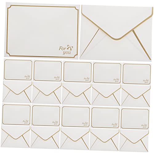 Angoily 24 Stück Goldener Grenzumschlag Dankeskarten zur Hochzeit mit Umschlägen Tee Hochzeitskarte Rose Einladung Rot Danke Umschläge dekorative Hochzeitsumschläge Aluminiumfolie Weiß von Angoily