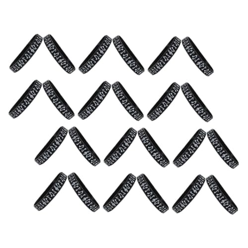 Angoily 24 Stück Hinweis Armband Team-Armbänder Große Armbänder für Frauen Gummiarmbänder Gummi -Armbänder Armband Konzert Armbänder aus Gummibändern Kieselgel Schwarz Angoily 24 Stück Hinweis Armband Team-Armbänder Große Armbänder für Frauen Gummiarmbänder Gummi -Armbänder Armband Konzert Armbänder aus Gummibändern Kieselgel Schwarz von Angoily