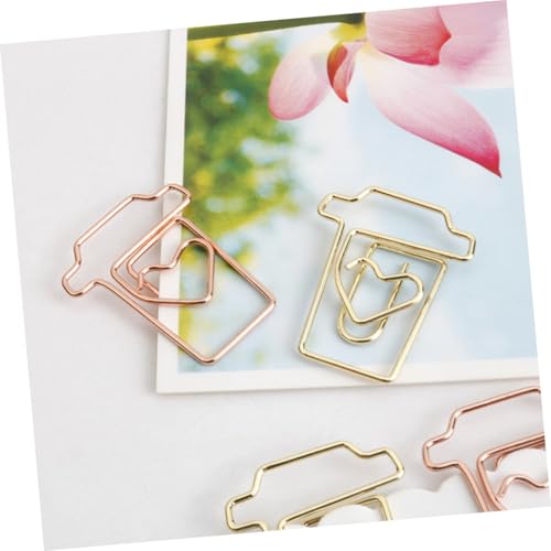 Angoily 24 Stück Kreative Metall Büroklammern in Boxen Kaffeetassen Form und Lesezeichenclips Roségold und Gold für Büro und Schule Angoily 24 Stück Kreative Metall Büroklammern in Boxen Kaffeetassen Form und Lesezeichenclips Roségold und Gold für Büro und Schule von Angoily