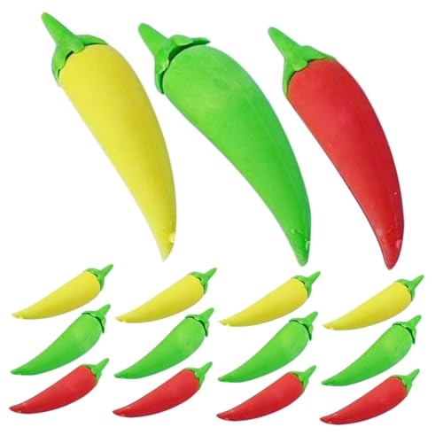 Angoily 24 Stück Pfefferradierer Radiergummis Chili-pfeffer-mittelstück Simulation Roter Pfeffer Fruchtradierer Für Lebensechter Kleiner Chili Mini-radiergummis Essen Tpr Angoily 24 Stück Pfefferradierer Radiergummis Chili-pfeffer-mittelstück Simulation Roter Pfeffer Fruchtradierer Für Lebensechter Kleiner Chili Mini-radiergummis Essen Tpr von Angoily