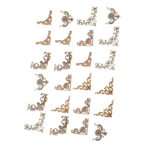 Angoily 24 Stück Retro Scrapbooking Eckensticker Barockdesign Vintage Foto Rahmen Aufkleber für DIY Fotoalbum Tagebuch Dekoration Teilig Vielfältige Muster für Kreative Bastelprojekte von Angoily
