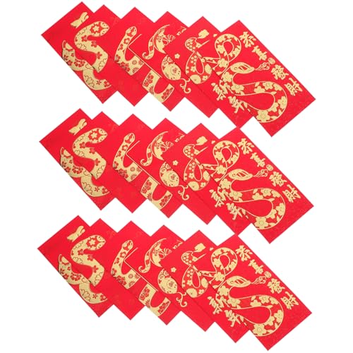 Angoily 24 Stück Rote Umschläge mit Cartoon Schlangenmotiv Traditionelle Glücksgeldumschläge für Chinesische Neujahr für Hochzeiten und Festlichkeiten Angoily 24 Stück Rote Umschläge mit Cartoon Schlangenmotiv Traditionelle Glücksgeldumschläge für Chinesische Neujahr für Hochzeiten und Festlichkeiten von Angoily