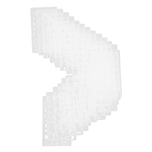 Angoily 24 Stück Teiliges Alphanumerisches Schablonen Set aus Weißem Buchstaben und Zahlen Vorlagen für Scrapbooking Tagebuch Planner DIY Zeichenvorlage Wiederverwendbare und Zeichenhilfe von Angoily