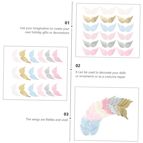 Angoily 24 Stück Teiliges Bestickte Flügel Applikationen Dekorative Stoff-patches zum Aufnähen Jeans Kleidung Rucksäcke Vielseitige DIY Nähzubehör für Reparatur und Bastelprojekte von Angoily