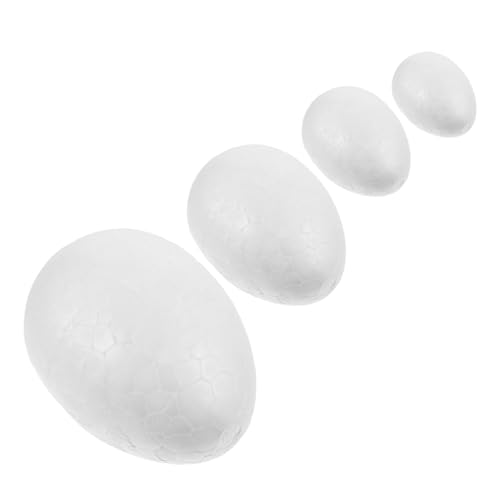Angoily 24 Stück Teiliges DIY Styropor Eier zum Bemalen für Ostern Frühling Osterdeko für Mädchen und Erwachsene Kreative Handarbeit Dekoration von Angoily