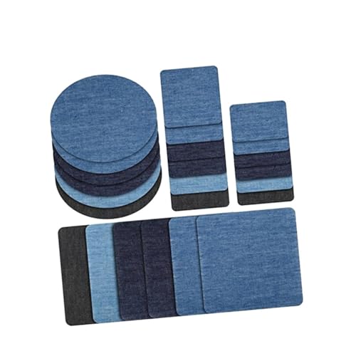 Angoily 24 Stück Teiliges Jeans Flicken zum Aufbügeln Baumwoll Denim Patches in Farben und DIY Reparatur und Dekorationskit für Kleidung Selbstklebend Vielseitig Zufällige Zufällige Farbe Angoily 24 Stück Teiliges Jeans Flicken zum Aufbügeln Baumwoll Denim Patches in Farben und DIY Reparatur und Dekorationskit für Kleidung Selbstklebend Vielseitig Zufällige Zufällige Farbe von Angoily