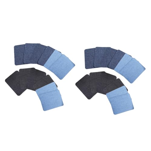 Angoily 24 Stück Teiliges Jeans Flicken zum Aufbügeln Langlebige Denim Patches in Schwarz Dunkel und Hellblau Selbstklebend zum Reparieren und Verstärken von Kleidung DIY Textilkleber für Angoily 24 Stück Teiliges Jeans Flicken zum Aufbügeln Langlebige Denim Patches in Schwarz Dunkel und Hellblau Selbstklebend zum Reparieren und Verstärken von Kleidung DIY Textilkleber für von Angoily