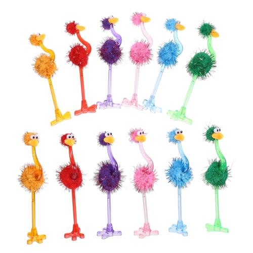 Angoily 24 Stück Teiliges Kugelschreiber mit Cartoon Strauß Design Leichte Tragbare Kugelschreiber für Schule Büro und Abdeckbare Kappen Verhindern Eintrocknen der Mine zum Schreiben und Angoily 24 Stück Teiliges Kugelschreiber mit Cartoon Strauß Design Leichte Tragbare Kugelschreiber für Schule Büro und Abdeckbare Kappen Verhindern Eintrocknen der Mine zum Schreiben und von Angoily