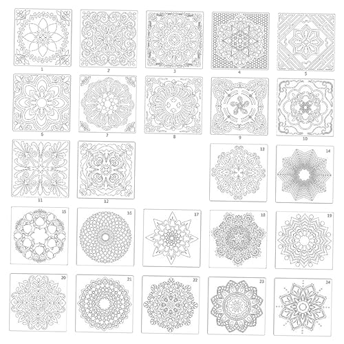 Angoily 24 Stück Teiliges Mandala Schablonen Malvorlagen für DIY Projekte Vielseitige Zeichenschablonen für Zuhause und Malwerkzeug zur Verschönerung von Kunstwerken Angoily 24 Stück Teiliges Mandala Schablonen Malvorlagen für DIY Projekte Vielseitige Zeichenschablonen für Zuhause und Malwerkzeug zur Verschönerung von Kunstwerken von Angoily