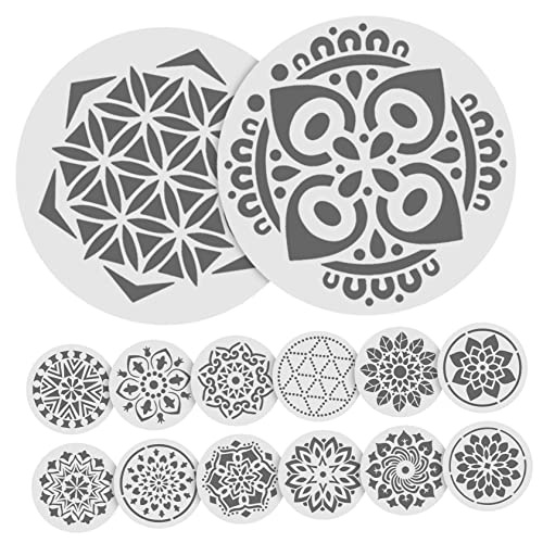 Angoily 24 Stück Teiliges Mandala Schablonen aus Wiederverwendbare Wandmalerei Schablonen mit Großen Klaren Blumenmustern für DIY Bastelprojekte Multifunktionale Vorlagen für Holz Angoily 24 Stück Teiliges Mandala Schablonen aus Wiederverwendbare Wandmalerei Schablonen mit Großen Klaren Blumenmustern für DIY Bastelprojekte Multifunktionale Vorlagen für Holz von Angoily