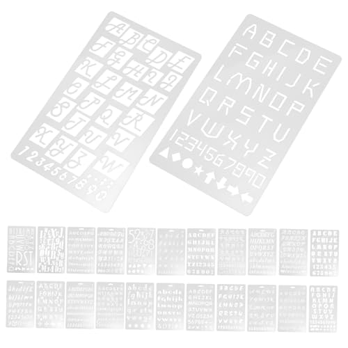 Angoily 24 Stück Vorlage für Buchstaben schmücken wiederverwendbar Brief hohle Vorlagen Alphabet-Malschablone malen Kind Sprühschablonen für den Haushalt DIY-Versorgung Malvorlagen Plastik von Angoily