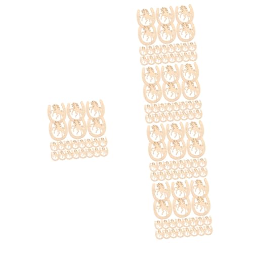 Angoily 240 Stck. Diy Holzscheiben Hufeisenform Unlackiert für Graffiti Bastelbedarf für Kreative Dekoration Pack Holzplatten zum Malen und Basteln von Angoily