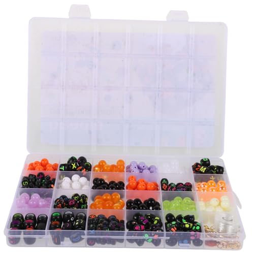 Angoily 24Gitter Halloween Schmuckherstellungsset DIY Armband Bastelset mit Perlen und Anhängern und Fledermaus Charms für Kreative Halloween Dekorationen Angoily 24Gitter Halloween Schmuckherstellungsset DIY Armband Bastelset mit Perlen und Anhängern und Fledermaus Charms für Kreative Halloween Dekorationen von Angoily