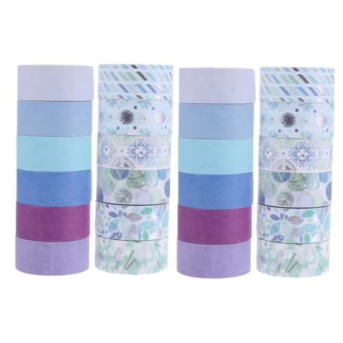 Angoily 24Rollen Washi Tape Set DIY Scrapbook Klebebänder Dekorative Masking Tape für Kunsthandwerk Geschenkverpackungen und Projekte von Angoily