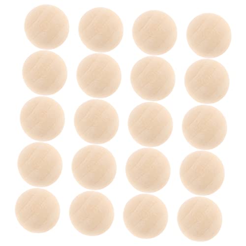 Angoily 24Stücke Holzperlen Halbholzkugeln für DIY Handwerk Unlackierte Holzperlen Bastelmaterial für Kreative Projekte Leicht Langlebig und Einfach zu Gestalten von Angoily