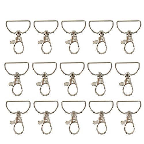 Angoily 24Stücke Hummerverschlüsse D Ring Schlüsselanhänger Clip für DIY Lanyards Hochwertiger Auslöser Einfach zu Bedienen für Schlüsselbund und Handwerk von Angoily