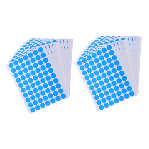 Angoily 25 Blatt Wasserfeste Runde Aufkleber mit Selbstklebenden Blauen Punkten Reißfestes Pvc-etikettenpapier für Präzises Markieren Beschriften und Versiegeln im Büro und Haushalt von Angoily
