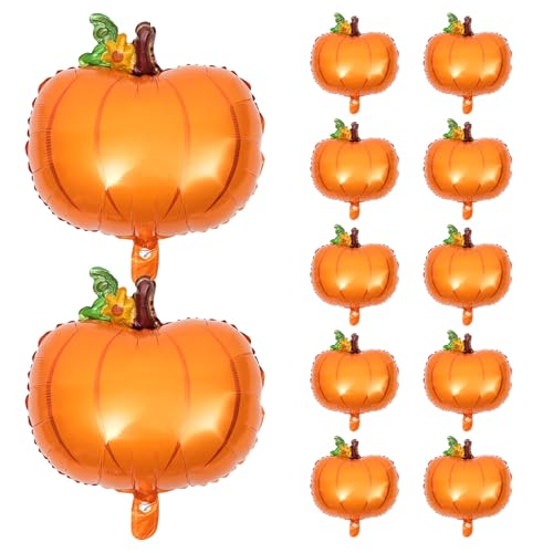 Angoily 25 Kürbisballons: Thanksgiving-Party-Dekorationen – Kürbisförmige Aluminiumfolienballons für die Herbst-Themendekoration – Requisiten für das Herbstfest Angoily 25 Kürbisballons: Thanksgiving-Party-Dekorationen – Kürbisförmige Aluminiumfolienballons für die Herbst-Themendekoration – Requisiten für das Herbstfest von Angoily