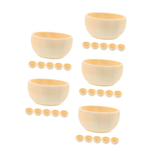 Angoily 25 Stck. Teiliges Unbemalte Holzschalen zum Bemalen Natürliche DIY Bastel Schälchen für Glatte Oberfläche Langlebige Bowls für Kreative Dekoration und Fingerfood Angoily 25 Stck. Teiliges Unbemalte Holzschalen zum Bemalen Natürliche DIY Bastel Schälchen für Glatte Oberfläche Langlebige Bowls für Kreative Dekoration und Fingerfood von Angoily