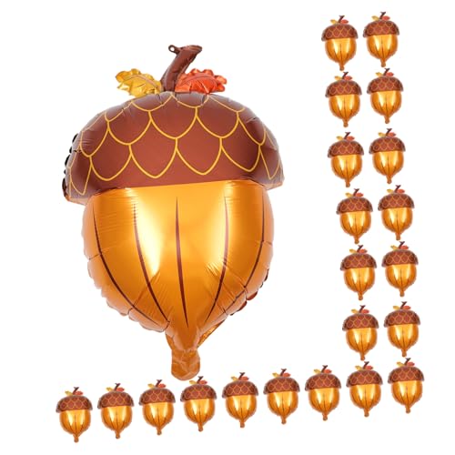 Angoily 25 Stück Aluminiumfilm Zirlballon Thanksgiving-Themenballon Luftballons fallen Hochzeitsfeierballons Große Eichelballons Herbstparty -Dekoration Herbstfolienballons Aluminiumfolie Angoily 25 Stück Aluminiumfilm Zirlballon Thanksgiving-Themenballon Luftballons fallen Hochzeitsfeierballons Große Eichelballons Herbstparty -Dekoration Herbstfolienballons Aluminiumfolie von Angoily