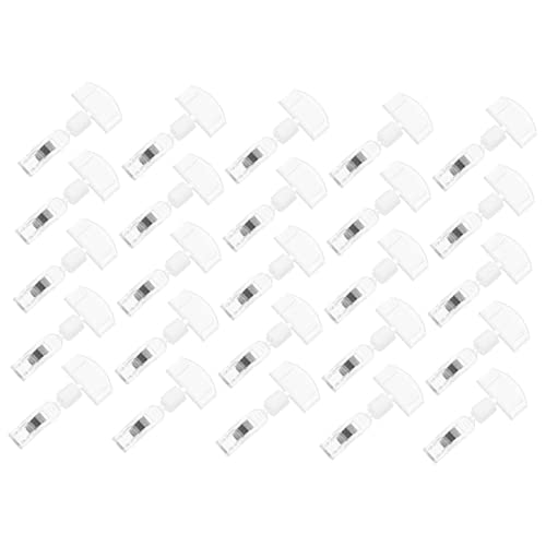 Angoily 25 Stück Pop-Werbeclip bildregal leuchtenklemmen kleiner Kartenständer Namensetiketten Anzeige ordner tischdeckenklammern Preisschild-Clip für Waren Clips für Werbeschilder Acryl von Angoily