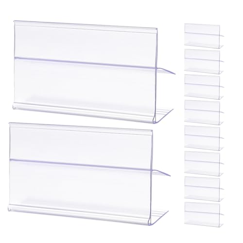 Angoily 25 Stück Preisschild Anzeige Etikett Hängend Halterung Mit Clip Ticker Supermarktschild Supermarkt Liefert -label -halter Supermarkt Zubehör Transparent Plastik von Angoily