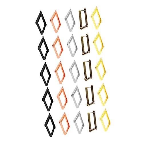 Angoily 25 Stück Rhombus Offene Anhänger Rotierbare Hohlrahmen Diy Schmuckzubehör Gold Roségold Weißgold Schwarz und Antik Bronze Angoily 25 Stück Rhombus Offene Anhänger Rotierbare Hohlrahmen Diy Schmuckzubehör Gold Roségold Weißgold Schwarz und Antik Bronze von Angoily