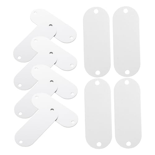 Angoily 25 Stück Teiliges Aluminium Stanzblanko mit Zwei Löchern Rechteckige Metallanhänger für Gravur Leichte und Langlebige Id Tags Vielseitig für Gürtel Taschen und Namensschilder von Angoily