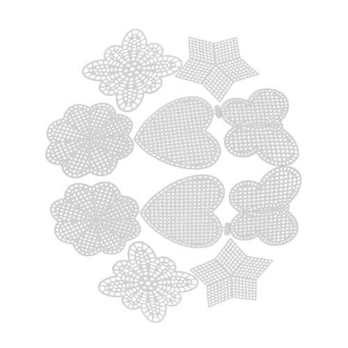 Angoily 25 Stück Teiliges DIY Kunststoff Netzstoff mit Sternen Herzen Schmetterlingen und Blumen Kunststoff netzplatten für Handarbeit Stickerei Kreuzstich und Kreative Familienprojekte von Angoily