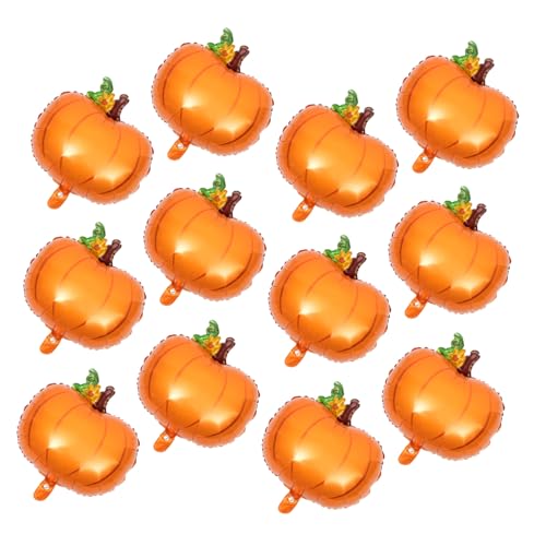Angoily 25 Stück Teiliges Folien-kürbisballons Glänzend Langlebig Wiederverwendbar für Thanksgiving Partydekoration Herbstliche Festdeko Lebendige Farben Aluminiumfolie von Angoily