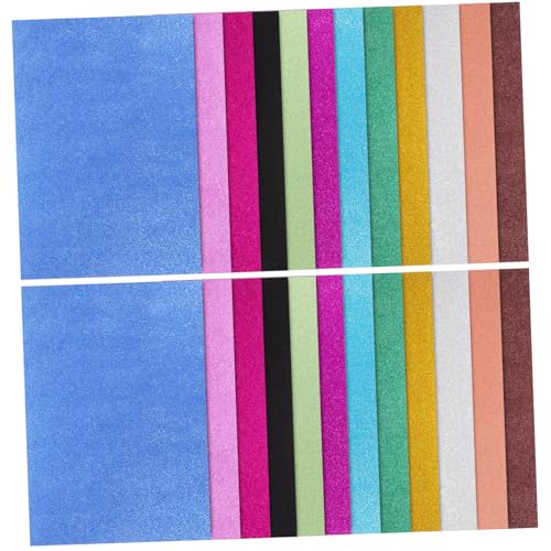 Angoily 26 Blatt Glitzerpapier Glänzend Bastelkarton Glitzernd für Origami DIY Grußkarten Scrapbooking Hochzeitseinladungen Schule Büro von Angoily