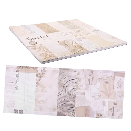 Angoily 26 Blatt Vintage Scrapbook Aesthetic Diy Bastelpapier für Projekte Holzoptik für Scrapbooking Kartenherstellung und Journaling von Angoily