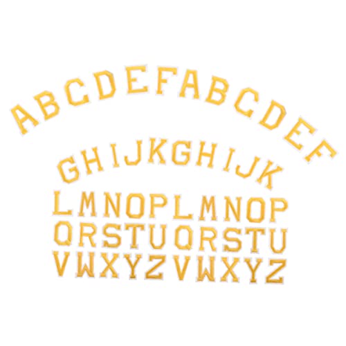 Angoily 26 Stück Buchstaben-patch Aufnäher Für Kleidungsstücke Kleidung Applikationen Flicken Für Kleidung Briefflecken Reparieren Reparatur Nähen Stoff Golden Banner Angoily 26 Stück Buchstaben-patch Aufnäher Für Kleidungsstücke Kleidung Applikationen Flicken Für Kleidung Briefflecken Reparieren Reparatur Nähen Stoff Golden Banner von Angoily