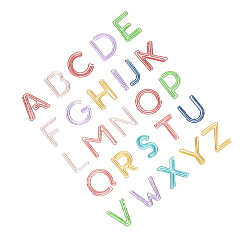 Angoily 26 Stück Bunte Alphabet Papierklammern Teiliges Lesezeichen und Dokumentenhalter Langlebig Robust Farbenfrohe Büroklammern für Büroorganisation und Papierdekoration Angoily 26 Stück Bunte Alphabet Papierklammern Teiliges Lesezeichen und Dokumentenhalter Langlebig Robust Farbenfrohe Büroklammern für Büroorganisation und Papierdekoration von Angoily