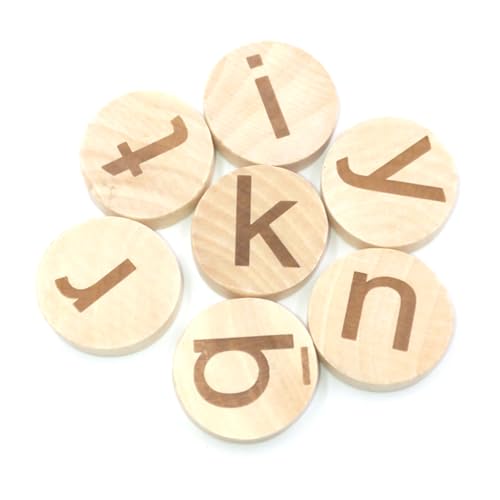 Angoily 26 Stück Holzscheiben mit Eingravierten Buchstaben Dicke für Diy Projekte und Lernspielzeug Umweltfreundlichem Holz Bastelmaterialien Angoily 26 Stück Holzscheiben mit Eingravierten Buchstaben Dicke für Diy Projekte und Lernspielzeug Umweltfreundlichem Holz Bastelmaterialien von Angoily